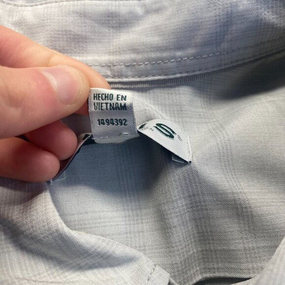 Orvis Tech Work Shirt Mens Extra Large Gray Performance Short Sleeve Plaid - Picture 8 of 10